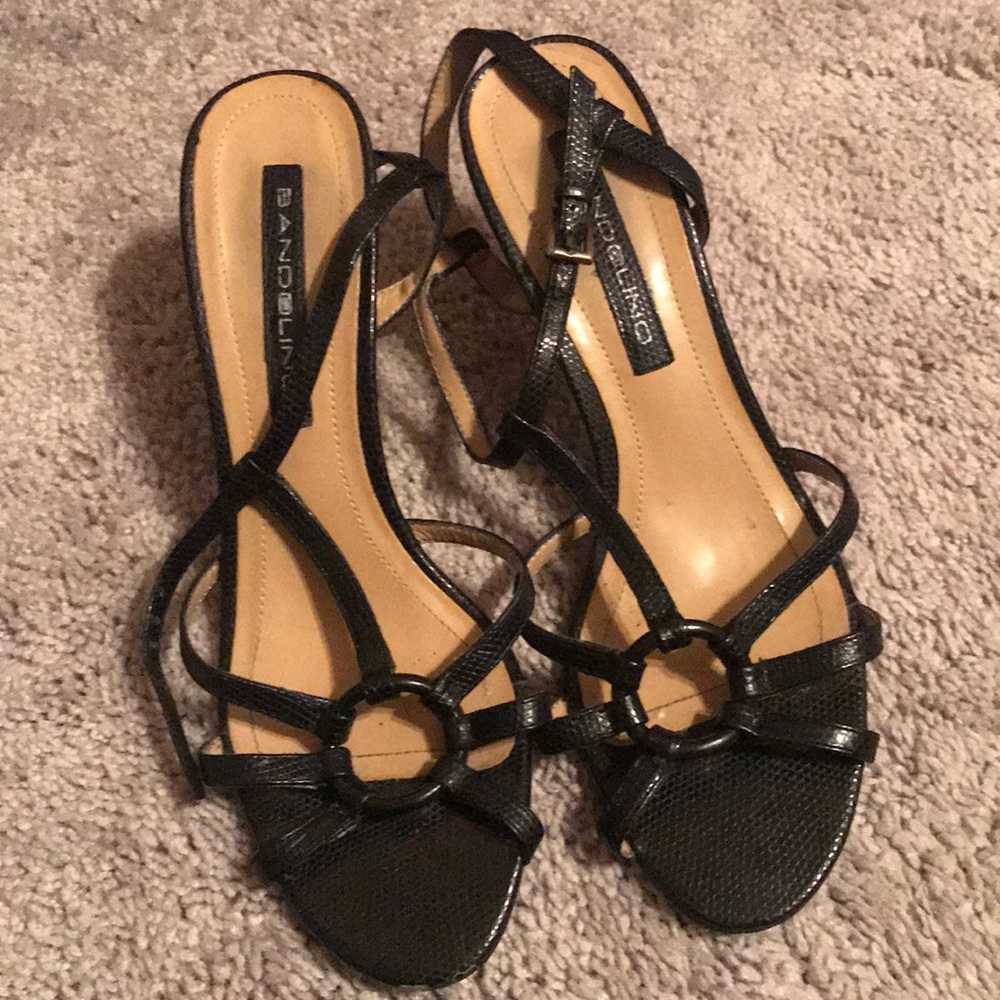 Woman’s open toed heels